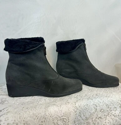 Botines de gamuza con tacón de cuña La Canadienne para mujer / talla 7,5 Foto 1 de 4