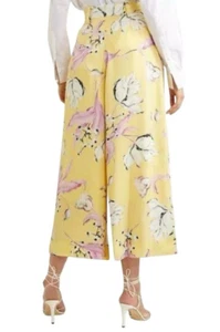 Pantalones para mujer Erdem Everett amarillos florales culottes ~ Reino Unido 12 EE. UU. 8 NUEVOS CON ETIQUETAS PRECIO DE VENTA SUGERIDO POR EL FABRICANTE 855 £ - Imagen 1 de 11