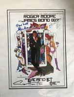 LIVE AND LET DIE personally signed - ROGER MOORE, GUY HAMILTON, BRITT EKLAND