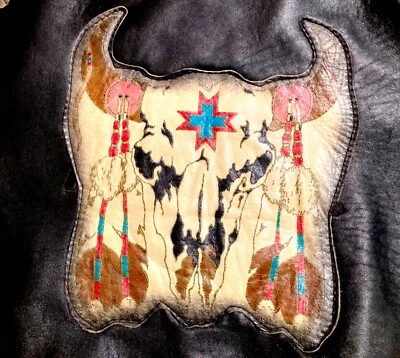 RARE VINTAGE LEATHER NATIVE AMERICAN SOUTHWESTERN JACKET  HARD ROCK LAS VEGAS XL - Image 1 of 4