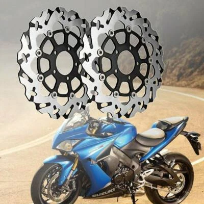 2x Front Brake Disc Rotors Fit For Suzuki GSXR 600 97-03 GSXR 750 1000 TL1000 Foto 1 de 4
