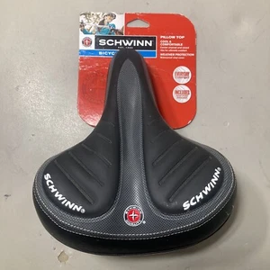Schwinn Cuscino Top Sedile Bici *LEGGI* SW74163 Nero Morbido Ampio Cuscino Comfort - Foto 1 di 6