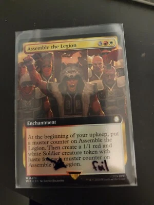 MTG Assemble The Legion Extended Art Foil Error Card Minor Misprint Stamp - Image 1 of 4
