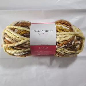 Isaac Mizrahi Yarn Lexington DOWNTOWN Yellow Brown Skein Super Bulky 69yds 140g - Picture 1 of 7