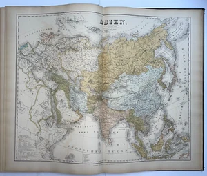 ASIA 1873 HEINRICH KIEPERT & WEILAND VERY LARGE ANTIQUE MAP 19TH CENTURY - Picture 1 of 12