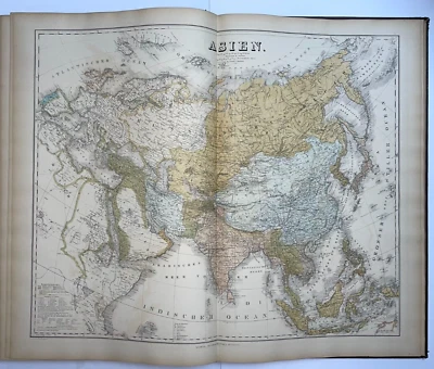 ASIA 1873 HEINRICH KIEPERT & WEILAND MAPA ANTIGUO MUY GRANDE SIGLO XIX Foto 1 de 4