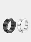 Men Titanium Steel Magnetic Clip Earrings No Piercing Charm Hoop Earrings 1 Pair