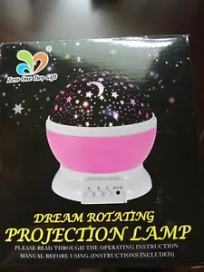 Dream Rotating Projection Lamp: LED Night Light Stars (Pink) - Picture 1 of 1