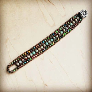 Pulsera tejida jaspe impresión multicolor - Imagen 1 de 2