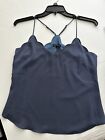 NEW J Crew 8 Scalloped Cami Blue Top Mercantile Factory camisole tank racer back