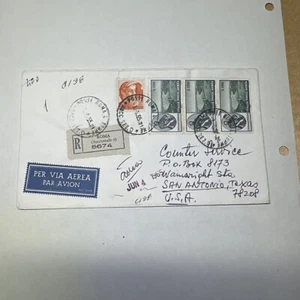 1965 Italien Brief in die USA gebraucht ( Akte 119) - Bild 1 von 4