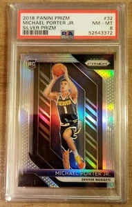 2018 PANINI PRIZM SILVER #32 MICHAEL PORTER JR. RC #38 PSA 8 - Picture 1 of 2