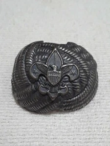 VINTAGE  BOYSCOUTS BSA METAL EAGLE  NECKERCHIEF TIE SLIDE HOLDER - Picture 1 of 5