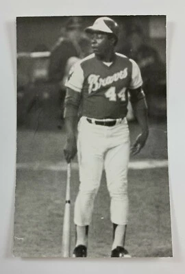 Postal de béisbol vintage de Hank Aaron Atlanta Braves PCAB-03 Foto 1 de 2