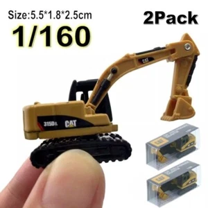 Paquete de 2 modelos de camión fundido a presión de vehículo de ingeniería excavadora miniatura escala 1/160 N - Imagen 1 de 12