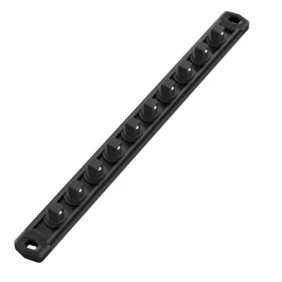 WORKPRO Magnetic Socket Organizer 3/8" Drive Aluminum Alloy Socket Rail 10 Clips - Image 1 of 4
