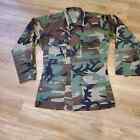 American Apparel Size SMALL Long BDU Woodland Camo Hot Weather Coat US Army