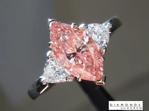 Diamantes R10329 Diamantes Marquise Lab Cultivados en Laboratorio Rosa 1,16 quilates de Lauren - Imagen 1 de 7