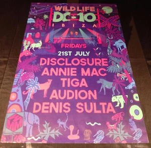 WILDLIFE 21/07/17 DISCLOSURE @ DC-10 CLUB 2017 - IBIZA CLUB POSTERS - DJ MUSIC - Picture 1 of 1