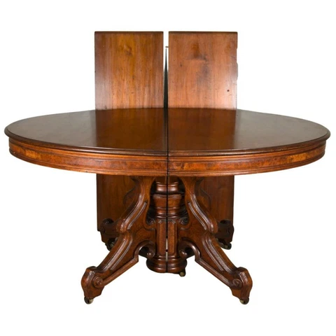 Antique Victorian Walnut Dining Table #21724 Cover