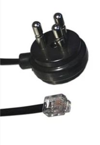 TELEFONKABEL RJ11 AUF DREIPOLIGEN TELEKOM STECKER 3m PLUG Verlängerung M adsl modem - Bild 1 von 1