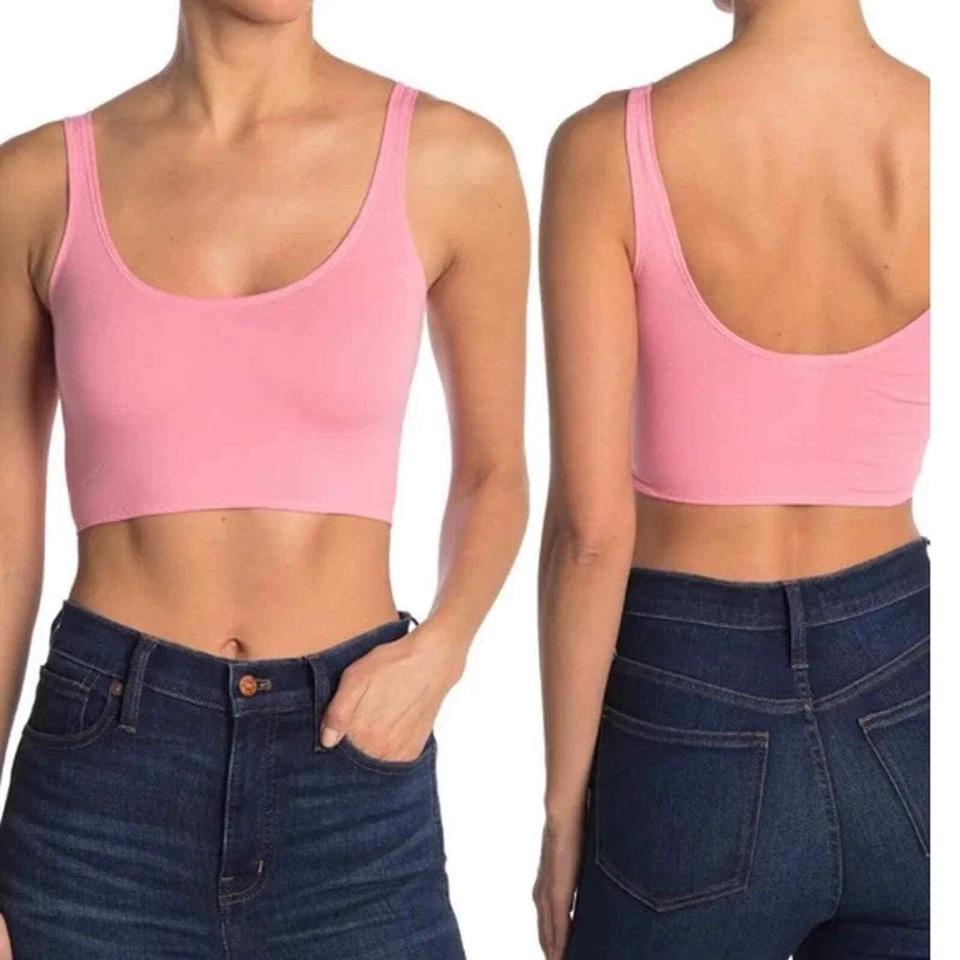 Topshop Top zig Zag Pink Cami Crop Pink Undergarment Women Sz 4P N25