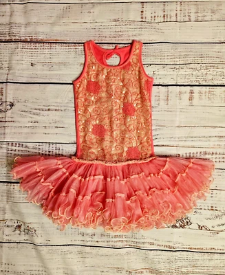 OHH! LA LA Couture Girls Pink Tutu Sequined Sleeveless Dress size 6x/7 - Image 1 of 4