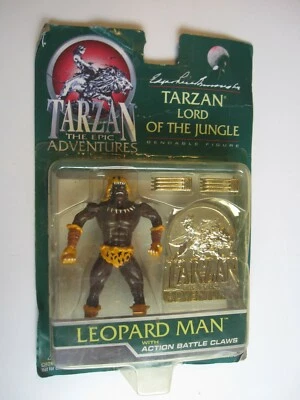 Trendmasters Tarzán 1995 Señor de la Selva Hombre Leopardo con Garras de Batalla de Acción Foto 1 de 4