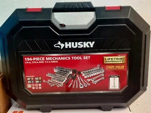 Husky - H194MTS - 194pc Mechanics Tool Set 1/4" 3/8" 1/2" Drive Wrenches - NEW - Picture 1 of 5