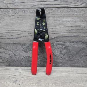 Husky 95EB T90 Abisolierzange gebogene Nase 12/2 fast neuwertig hergestellt in den USA rot - Bild 1 von 8
