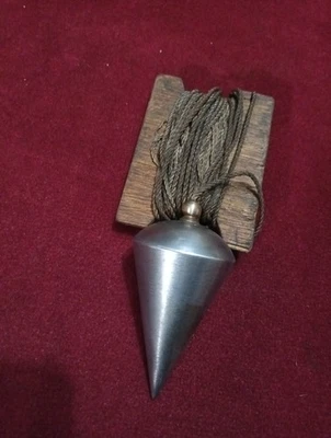 Vintage Steel And Brass Conical Plumb Bob - Image 1 of 4