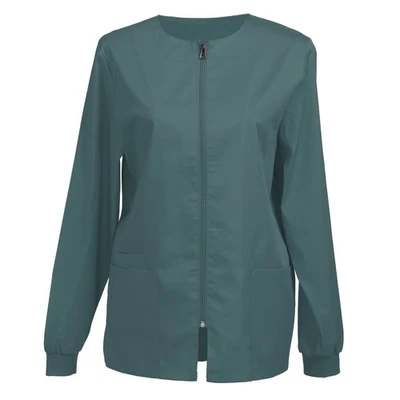 Womens Scrub Jacket Zip Front Warm-up Jacket - Image 1 of 4