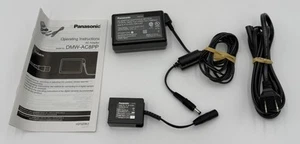 Panasonic DMW-AC8PP AC Adapter, DMW-DCC8 DC Coupler & Power Cord - TESTED - Picture 1 of 2