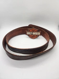 Cinturón de cuero Harley Davidson vintage para hombre talla 48 hebilla con logotipo Harly - Imagen 1 de 5