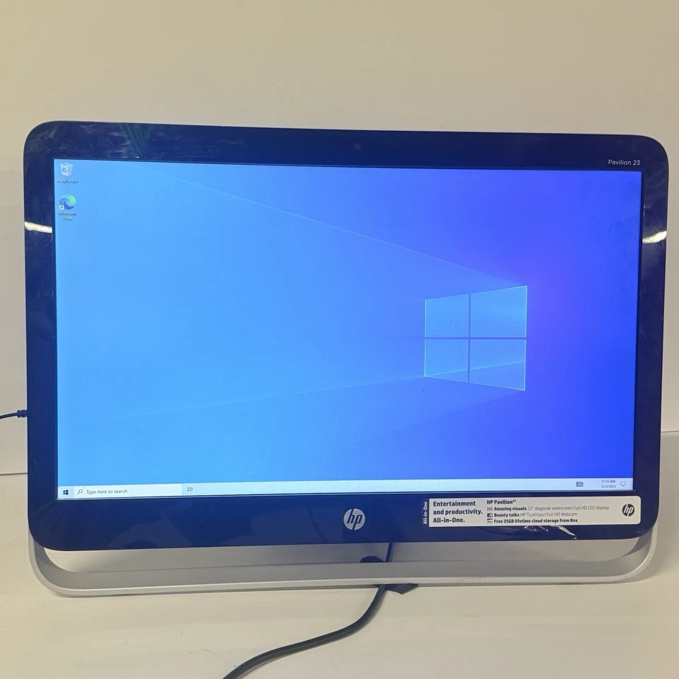 Disco duro HP Pavillion 23-g010 AIO AMD E2-3800 1,30 GHz 4 GB RAM 500 GB Windows 10 Foto 1 de 4