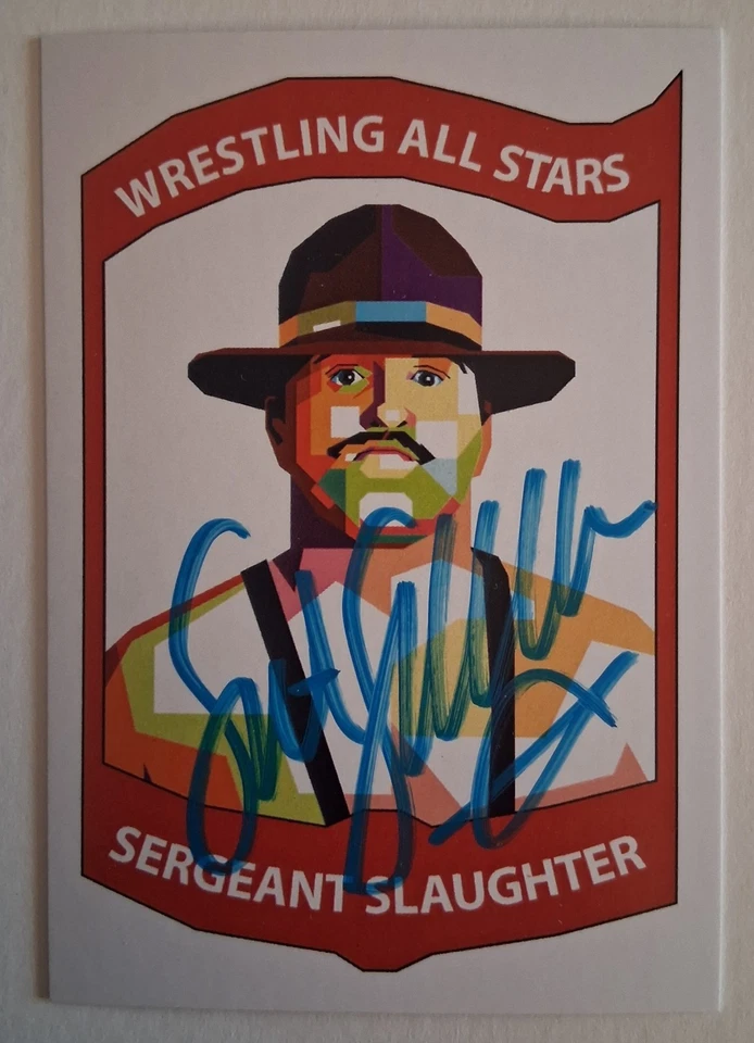 SERGEANT SLAUGHTER Very Rare 2020 Signed Authentic Auto WWF Wrestling Card - Image 1 of 1