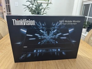 Lenovo ThinkVision M15 15.6” FHD WLED LCD Mobile Monitor Portable (62CAUAR1US) - Picture 1 of 24