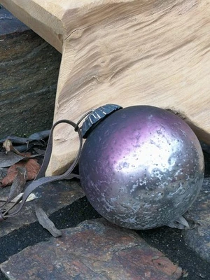 Pallina per albero di Natale viola argento inferiore palla di Natale sfera di... - Immagine 1 di 3