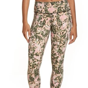 Leggings SWEATY BETTY Power Pocket 7/8 verde stampa floreale taglia large nuovi - Foto 1 di 7