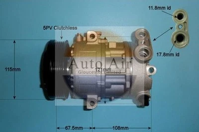 Air Conditioning Compressor Fits Vauxhall Corsa Corsavan AUTO AIR 14-1446P - Image 1 of 4