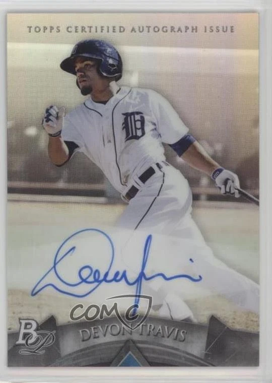 2014 Bowman Platinum Auto Prospects Devon Travis #AP-DT Auto - Image 1 of 2