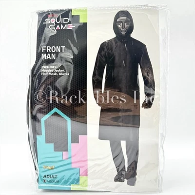 [07850753] Spirit Halloween Adult Black Front Man Costume -Squid Game Sizes Vary - Image 1 of 4