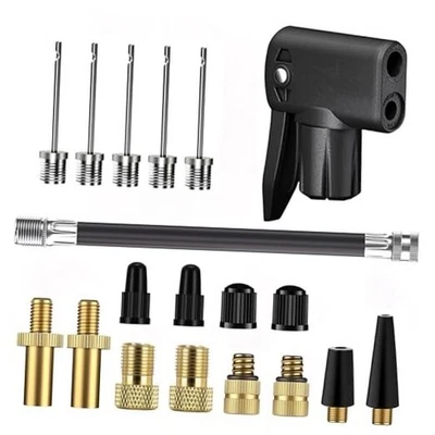 Adaptador de válvula de bicicleta bicicleta DV AV SV convertidor bola bomba aguja inflado  Foto 1 de 4