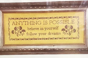 Blue Ribbon Designs ANYTHING IS POSSIBLE Sampler Chart - Picture 1 of 3