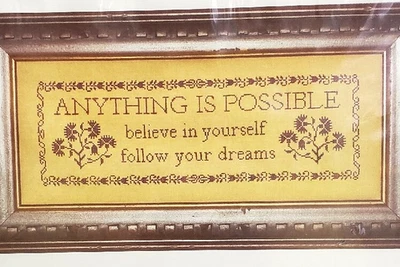 Blue Ribbon Designs ANYTHING IS POSSIBLE Sampler Chart - Image 1 of 3