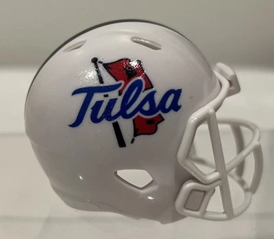 Custom Tulsa Golden Hurricanes Pocket Pro Helmet White American Conference - Image 1 of 4