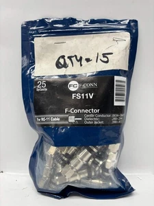 15 conectores de compresión tipo F Belden FS11V RG11 para instalaciones coaxiales - Imagen 1 de 7