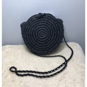 INC Straw Circle Crossbody - Schwarz - Bild 1 von 4