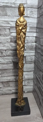 Grande 24" Estátua de Buda de Ouro Resina Arte Escultura Meditação Decoração Fina de Pé - Imagem 1 de 4