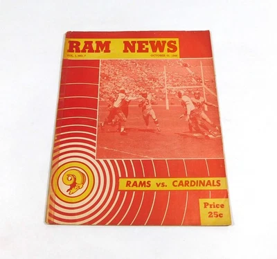 1948 Chicago Cardinals at Los Angeles Rams NFL Football Program 10-31-48 - Image 1 of 2